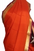 Classic Contrast Pure Mysore Crepe Silk Saree